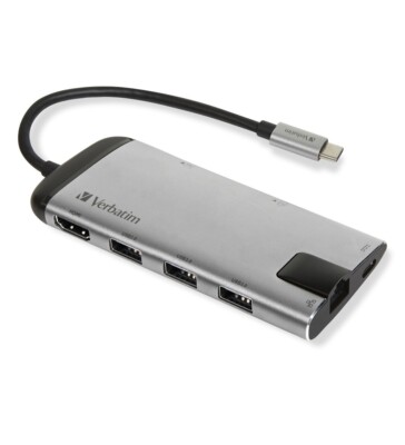 Verbatim USB-C Multiport HUB USB 3.1 GEN 1/USB 3.0x3 /HDMI /SDH / Ethernet 15cm