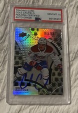 Cole Caufield SIGNED 2021 Upper Deck Allure Shield Rookie PSA COA 10 Auto Grade