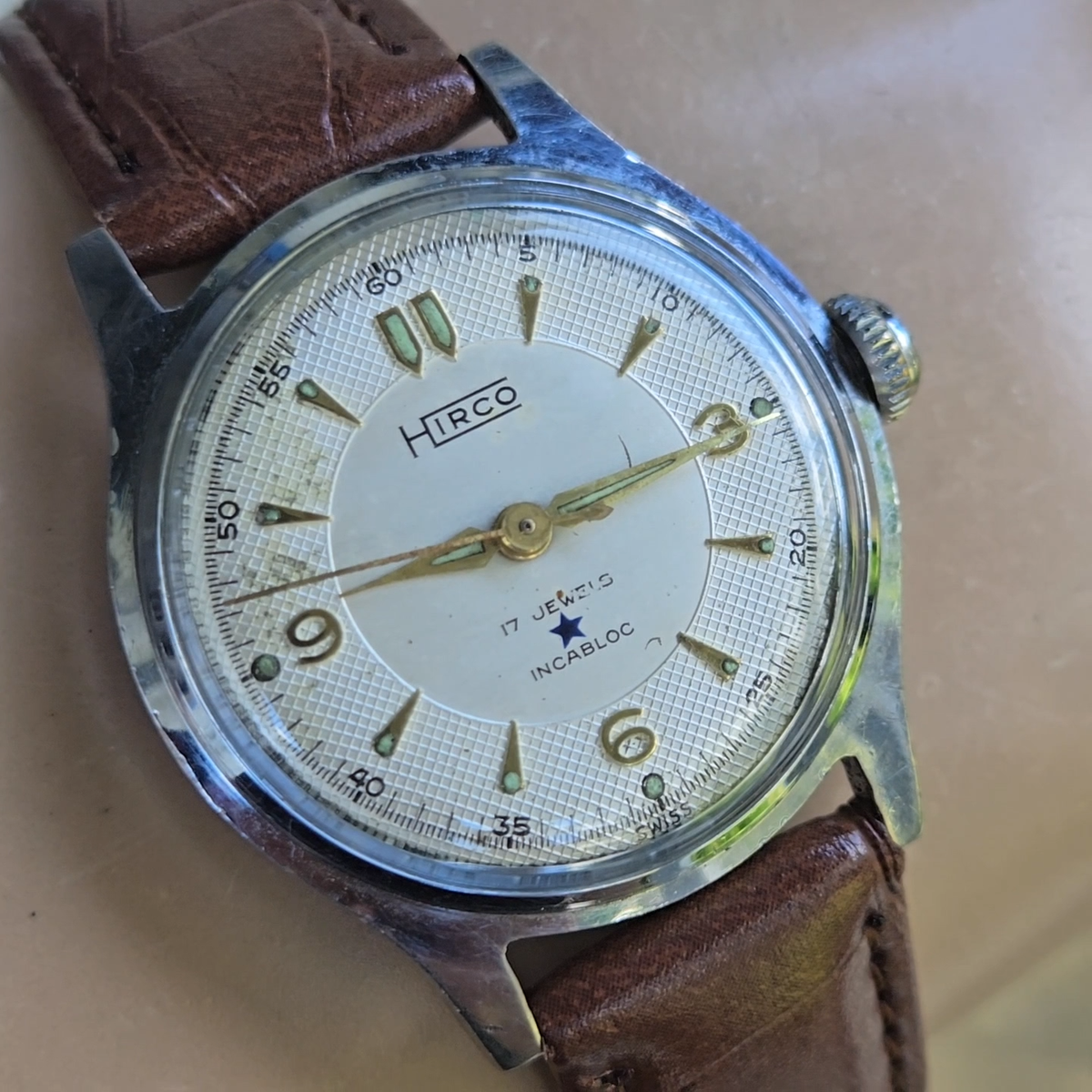 Vintage HIRCO by A.HIRSCH Co men's manual wind watch AS 1430 swiss