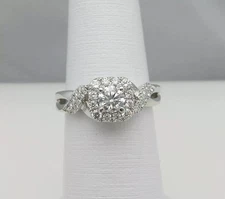 Round Cut Simulated Diamond Stunning Women's Band Ring In 14k White Gold Plated