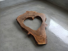 Live Edge Walnut Wood Slab for DIY and Epoxy Table, Ready to be Table 20" Heart