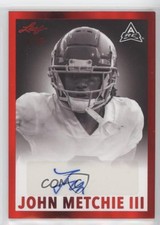 2021 Leaf Memories 1960 Base Red Spectrum /25 John Metchie III #BW-JM1 Auto 0nr3