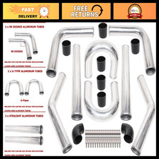 8pcs 2.5 Universal Aluminum Turbo Intercooler Piping Kit - Diy Custom Tubing 