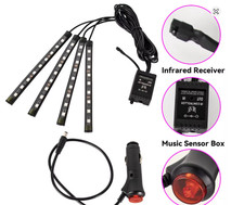 36 LED Car Interior Ambient Foot Light with USB Wireless Remote Music AppControl