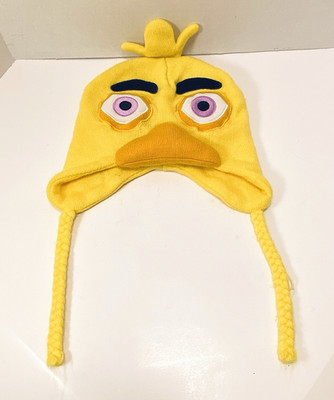 Five Nights At Freddy's Chica face FNAF yellow Tassel Beanie Laplander hat warm
