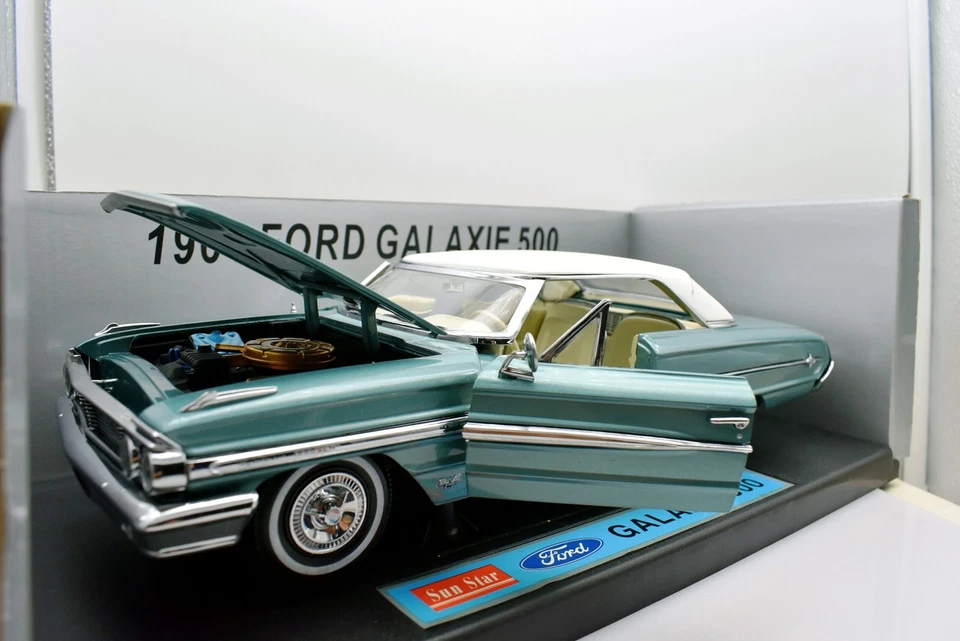 Modellino auto americane scala 1:18 Ford galaxie 500 diecast modellismo sun star - Immagine 4 di 4