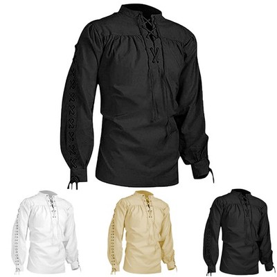 Herren Steampunk-Piratenhemd mit Rüschenkragen Mittelalter & Renaissance Design
