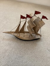 Vintage Style Metal Clipper Ship Ornament