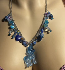 Handmade Necklace My Little Pony Charm Glass  Plastic Breads Rainbow Dash