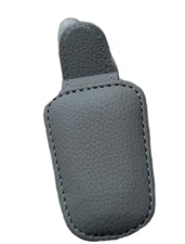 1pc PU Leather Sunglasses Holder for Car Sun Visor Green Hanger Clip 