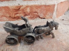 Pferdegespann mit Kutsche Zinn oder zinnähnlich aus 50iger Jahren