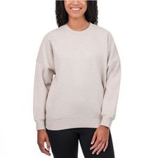 NWT Tuff Athletics Sweatshirt Fleece Crew Neck Pullover Cream Large