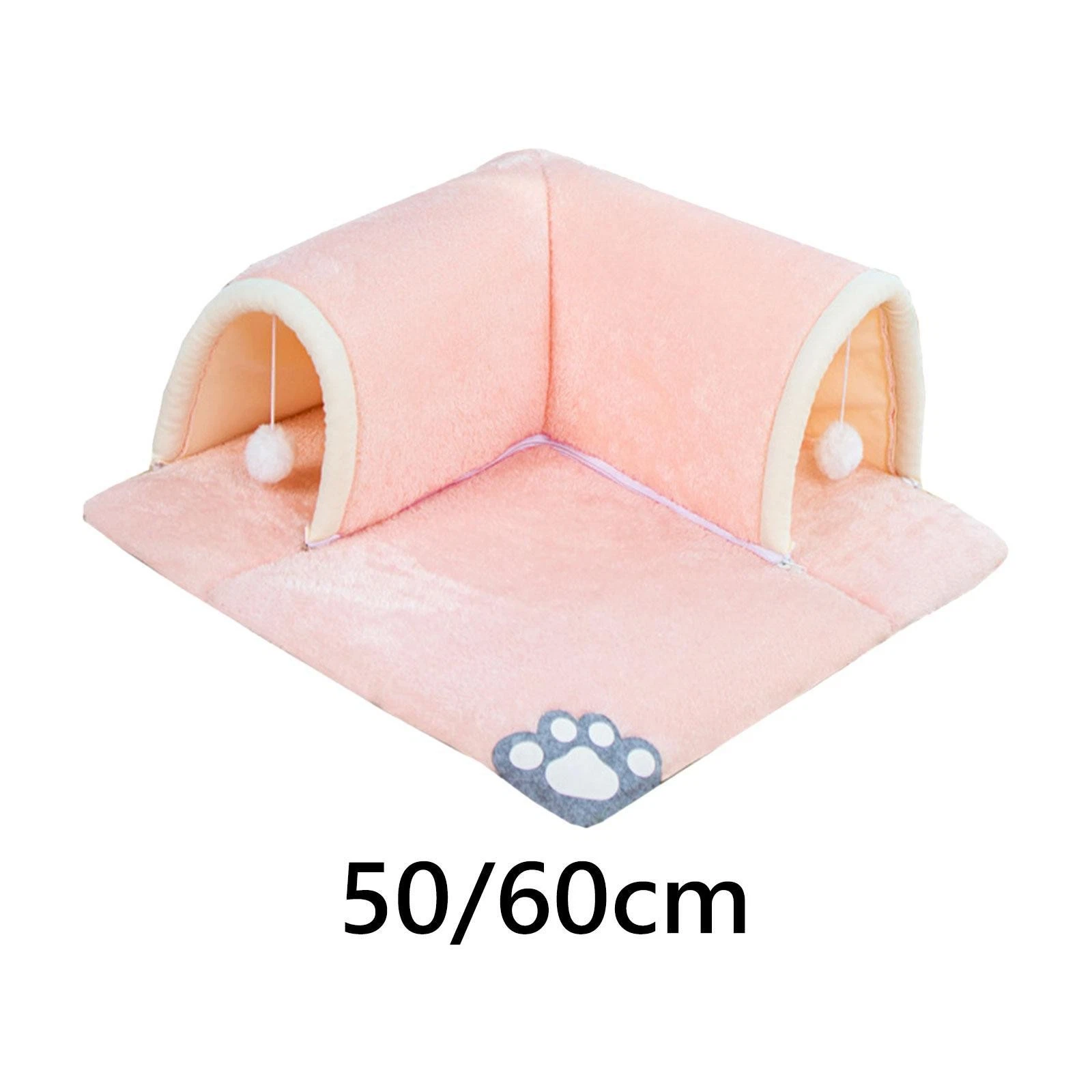 Kitten Tunnel Tube Folded Cat Passage Kitten with Play Ball