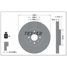 2x Bremsscheibe vorne für Fiat 500 312 500E 332 | 26217954