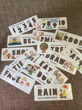 Fisher Price Play School Desk Letter Stencil Card 1972 16 complete set learning
