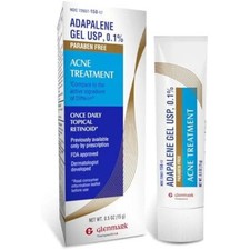 Adapalene Gel 0.1 Acne Treatment, Paraben Free Topical Retinoid Cream-15g Tube