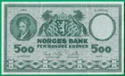 Norway 500 kroner 1964, P34c, presentable VF early date for this large design