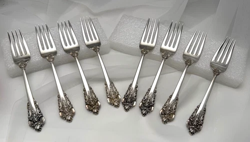 Wallace Grande Baroque Sterling Silver Salad Fork 6 1/2" long NO MONO 45 gr