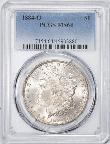 1884-O PCGS MS64 Morgan Silver Dollar New Orleans Mint Choice Uncirculated BU