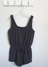 Prana Women's Black Outdoors Railay Shorts Romper Sleeveless Size Small