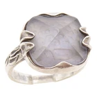 925 Sterling Silver Vintage Ring SILPADA Faceted Glass Band  Sz 9.5  RG35573