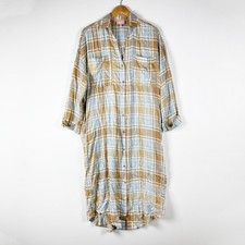 Show Me Your Mumu Leo Button Down Tunic Shirt Dress Georgetown Plaid Small