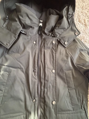 Cappotto imbottito con cappuccio Michael Kors MK Travel Engineered piccolo nuovo con etichette