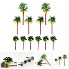 12 Pcs Tropical Tree Model Simulation Mini Artificial Palm Trees Faux