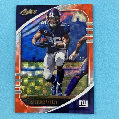 Saquon Barkley 2020 Panini Absolute Orange Mosaic #10 132/149 New York Giants