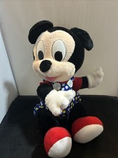 Disneyland Mickey Mouse Plush 12" Soft Toy Vintage 1980s/1990s Walt Disney JZ12