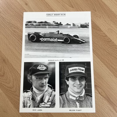 Original Press Photo Photo Team Parmalat Brabham Alfa BT-48 Niki Lauda / Piquet