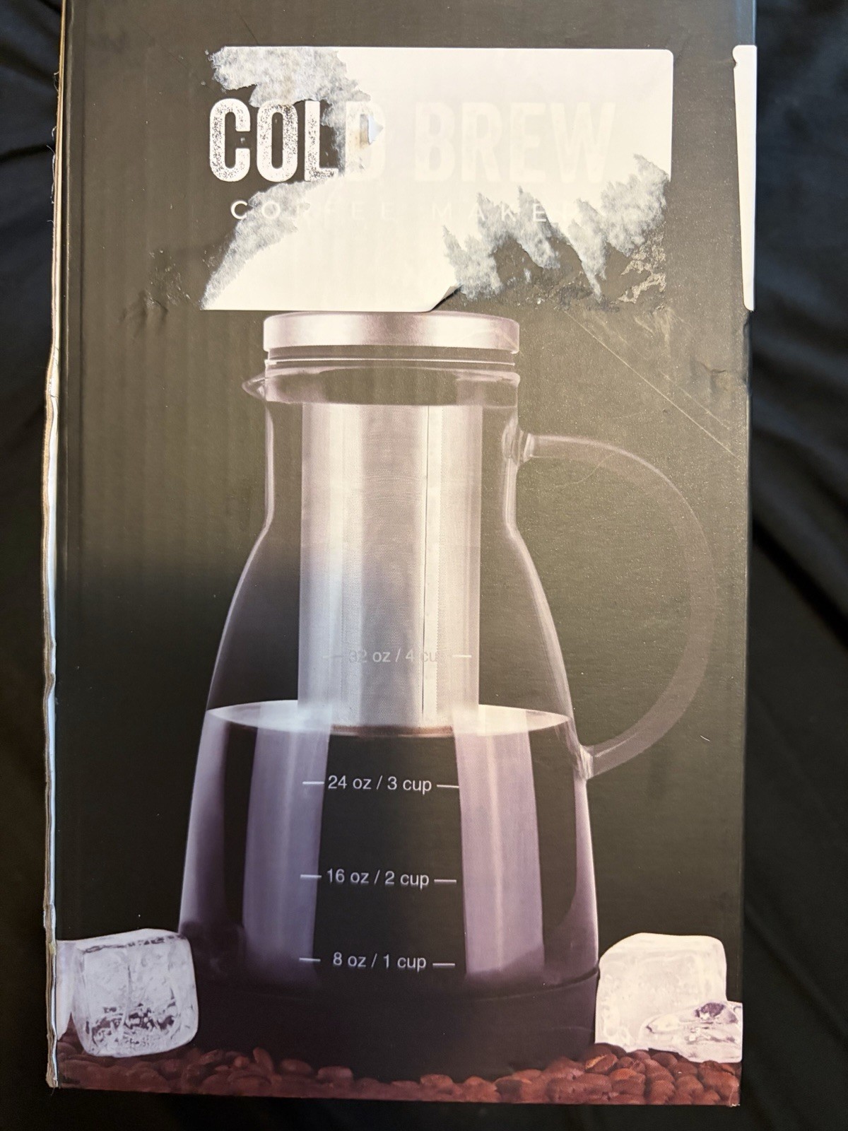 - 32 Oz Glass Iced Tea & Coffee Cold Brew