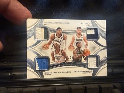 2024 Flawless Giannis/Doncic/Edwards/Alexander  Silver Quad Patch Games/25