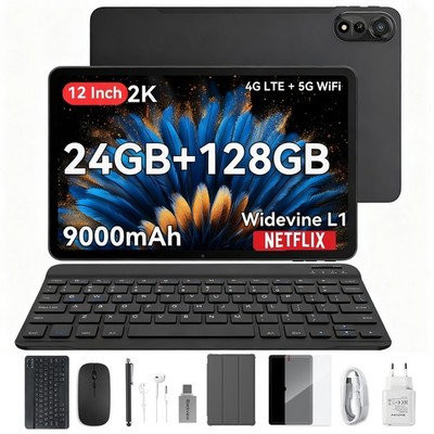 Blackview MEGA 2 Android 15 Tablet 12 Zoll 4G LTE+5G WiFi 24GB+128GB Widevine L1