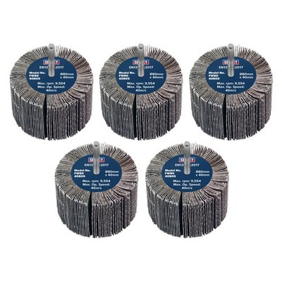 Sealey Abrieb Klappe Rad 80 x 40mm 80Grit 6mm Schaft Packung 5 FW8040805