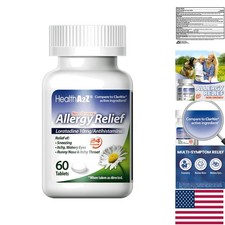 Loratadine 10mg Allergy Relief Non-Drowsy Antihistamine Tablets, 60 Count
