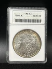 1888 ANACS MS63 Morgan Silver Dollar Toned 90% US Coin D65