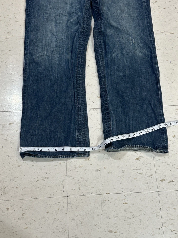 Pantalones de mezclilla rectos Fox Racing Fox talla 36x32 desteñidos azul oscuro Foto 4 de 4