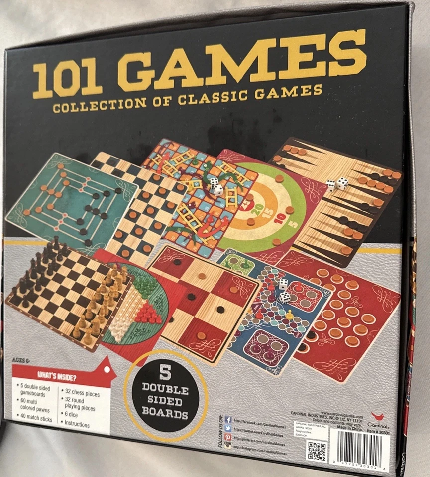 Cardinal 101 Games - Collection Of Classic Games Chess Checkers Ect - Image 2 of 4