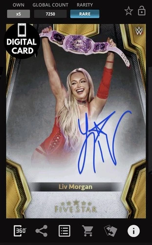 DIGITAL TOPPS WWE SLAM LIV MORGAN RARE FIVE STAR 25