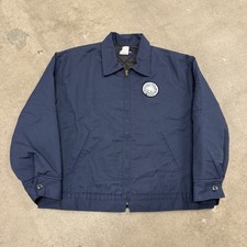 VINTAGE DICKIES EISENHOWER FULL ZIP INSULATED WORK TWILL JACKET NAVY XL