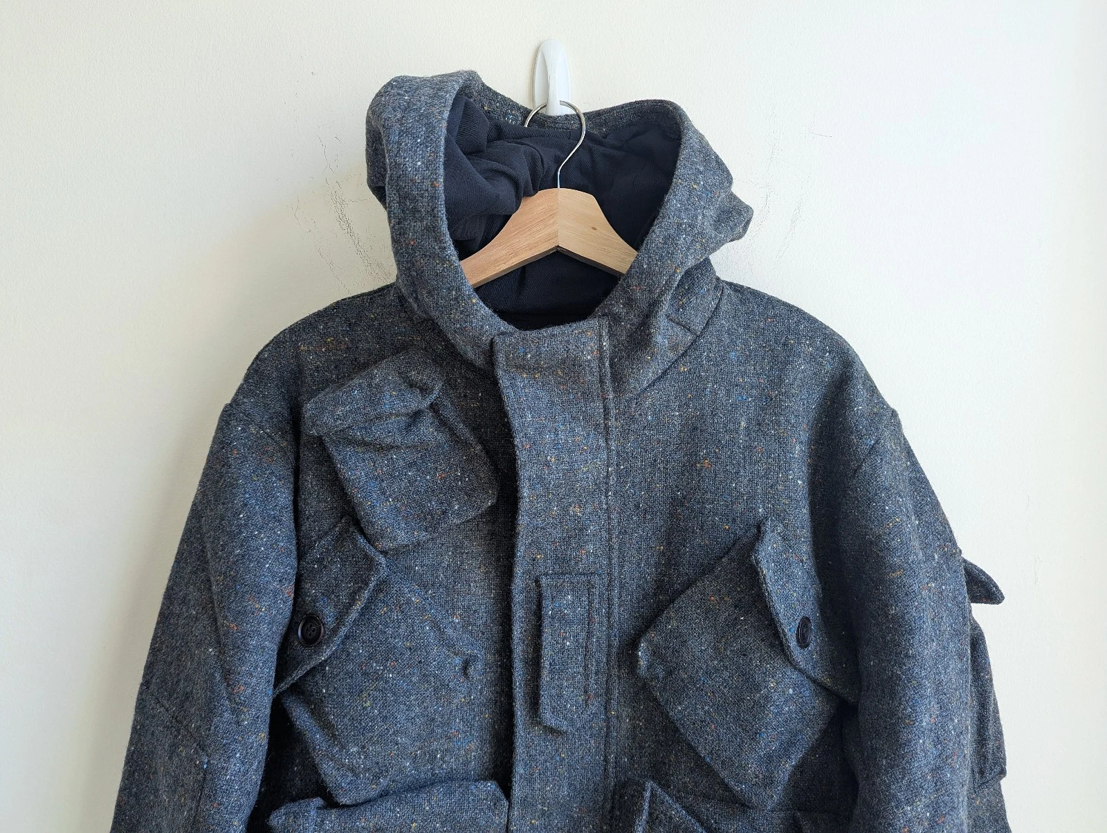 18 EAST Iscaire Molloy Tweed Parka Coat - NEW - M image 10