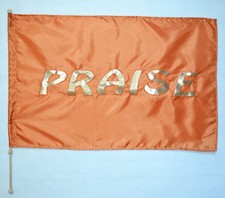 PRAISE Flag w Pole - Poly -  Christian Worship / Warfare Dance