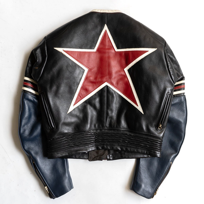Vanson Single Riders Jacket One Star Motorcycle Leather Race