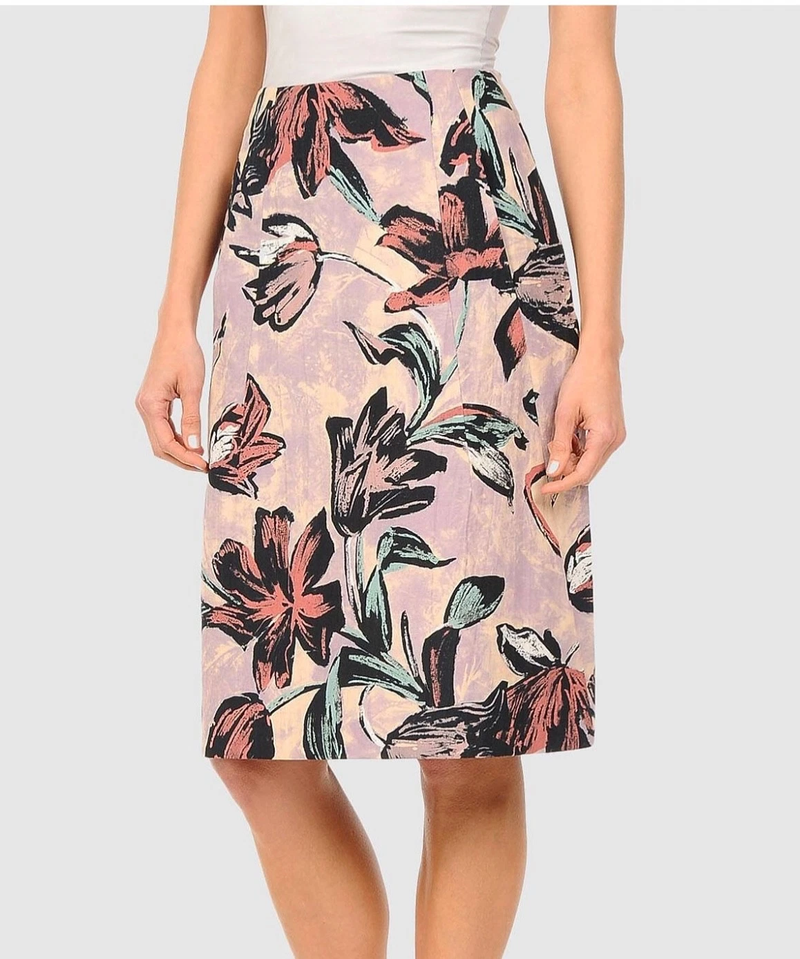 Vintage MARNI cotton/linen FLOWER A-line skirt IT 38 US 2 NWT