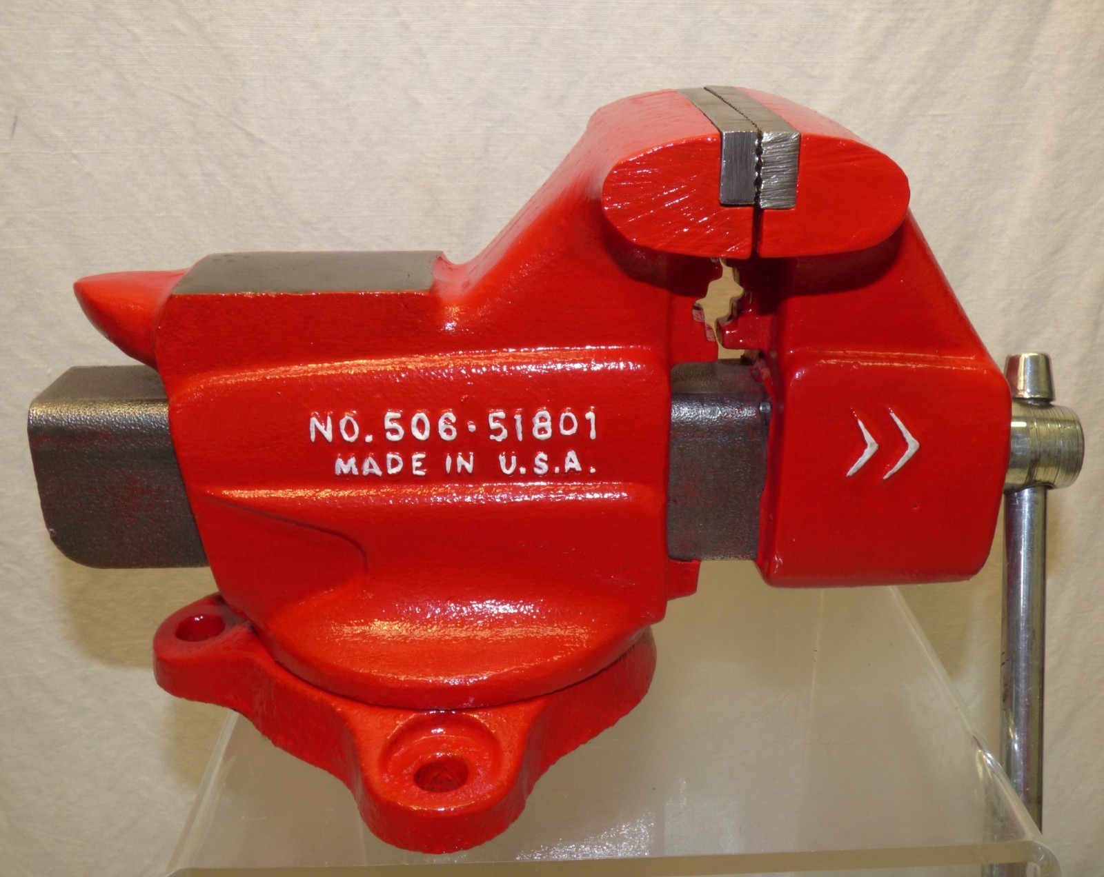 Vintage Sears CRAFTSMAN Machinist Swivel Bench VISE 506-51801 USA 3 1/2" Jaws