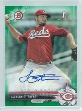 JACKSON STEPHENS 2017 BOWMAN 1ST AUTO PROSPECT GREEN #D 93/99
