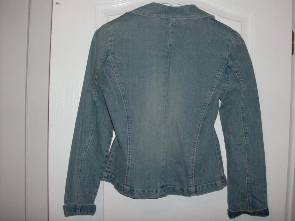 Thalia Sodi девочки вышитый сердце со стразами джинсовая куртка размер 14/16 - Изображение 4 из 4