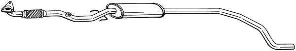 BOSAL 293-007 Middle Silencer for OPEL,VAUXHALL