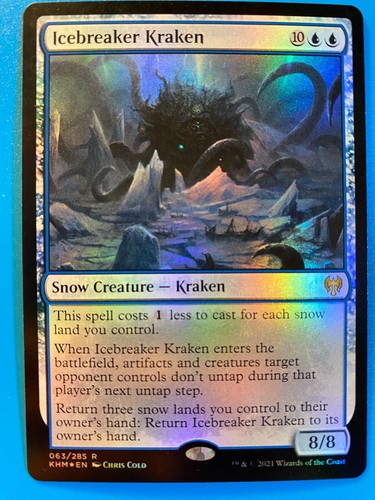 MTG 1x FOIL Icebreaker Kraken Kaldheim Modern Magic the Gathering Card x1 NM